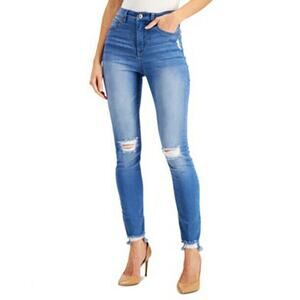 INC International Concepts Essex Curvy-Fit Ankle Distressed Jean High Rise 2/26S